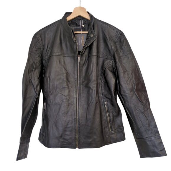 Isaac & David Real Leather Jacket Classic Vintage Style Zipper Clasp Men's 4XL - Picture 1 of 4
